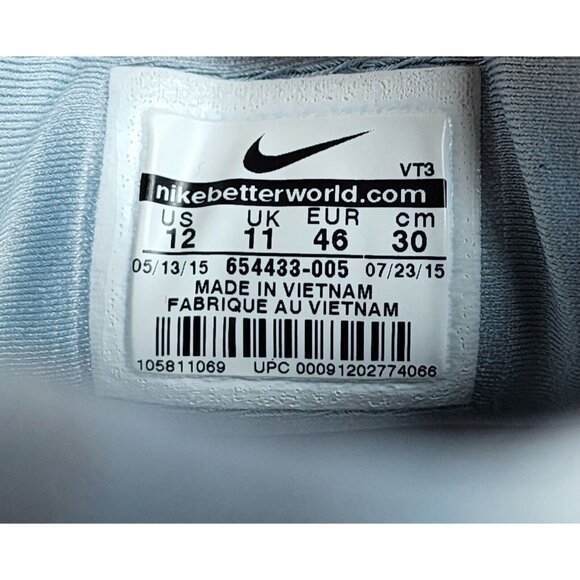 Nike LunarGlide 6 Magnet Gray/Photo Blue/Black/Volt 654433-005 Men's Size 12 - Picture 12 of 12